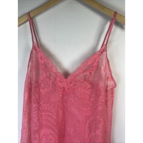 Victoria's Secret Womens Lingerie Top Camisole Lace cami Pink large silk blend - Picture 2 of 9